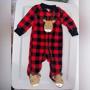 Fleece Christmas 0-3 month sleeper